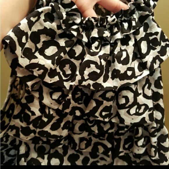 Elena Solano Linen Animal Print Ruffle Halter Top Sleeveless - Picture 6 of 14